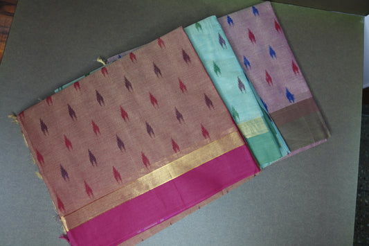 Pure cotton ikkat saree