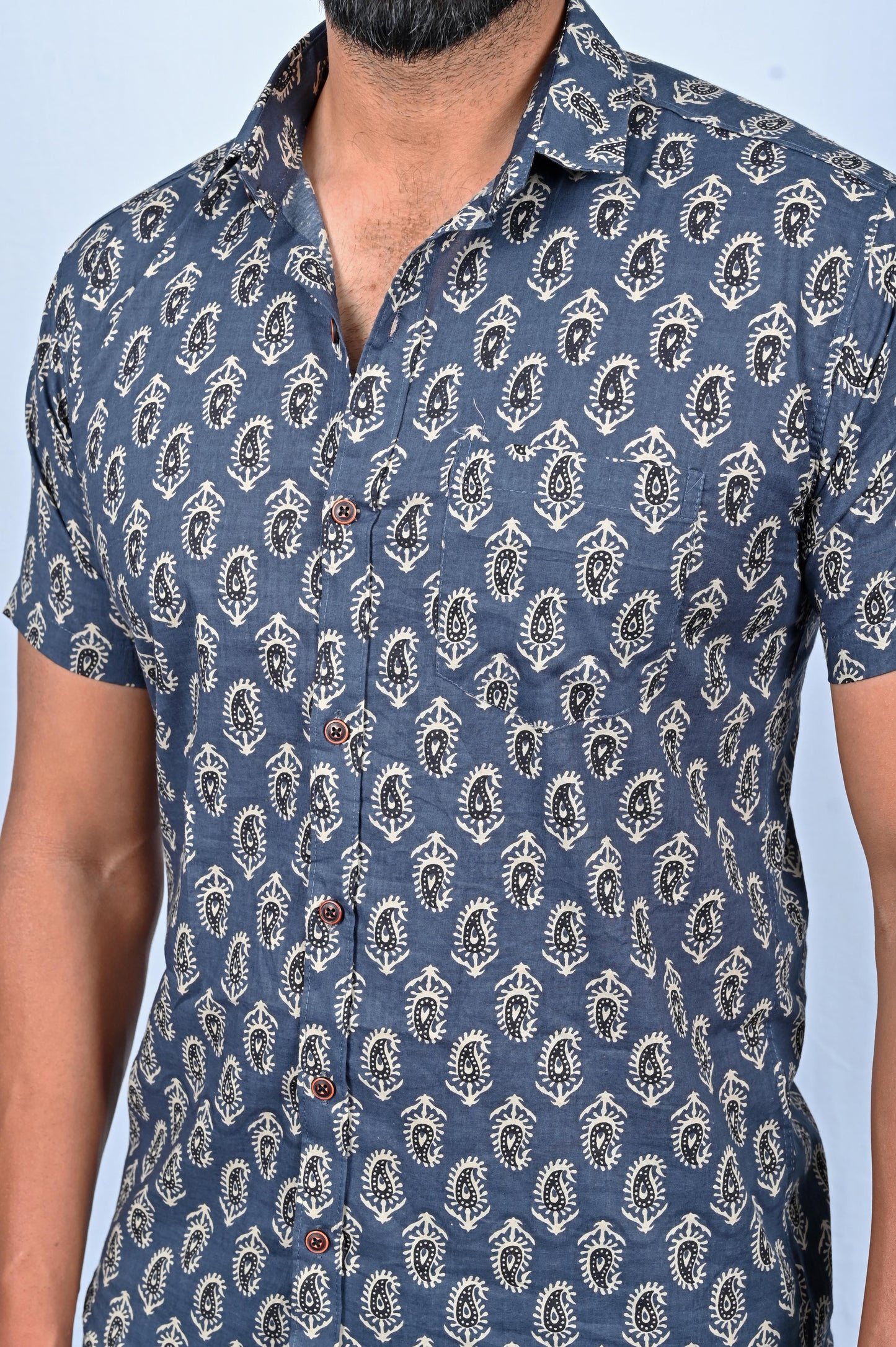 Shirt - Paisley Block Printed