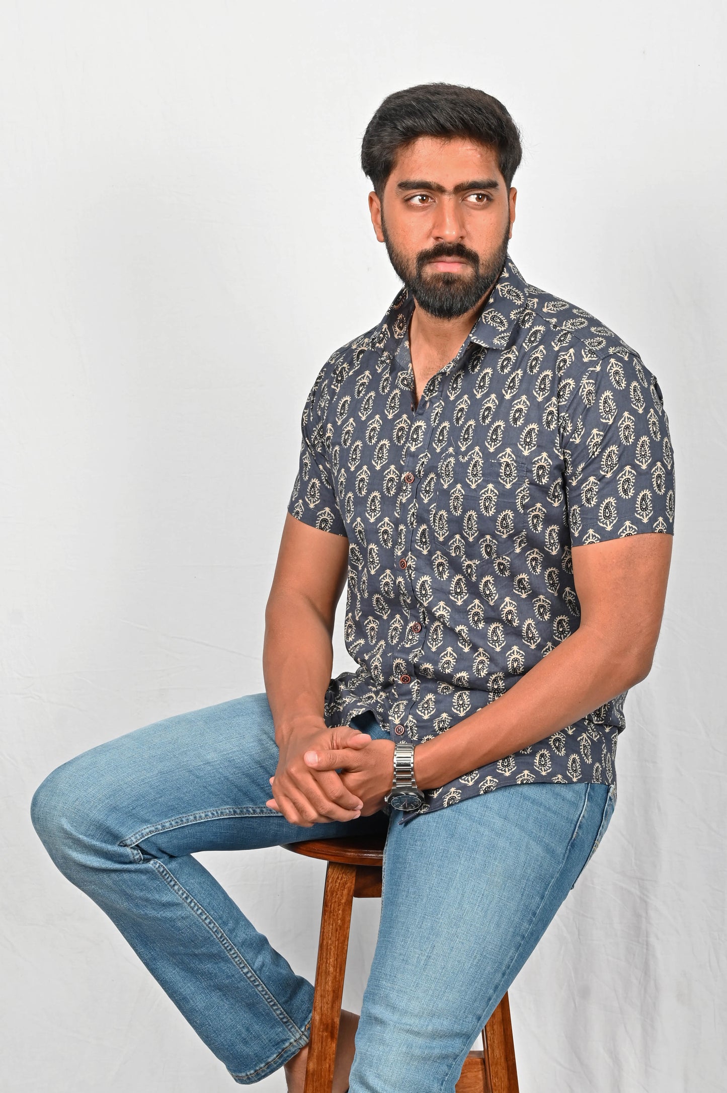 Shirt - Paisley Block Printed